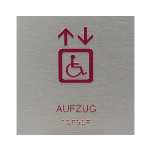 Taktile Piktogramm-Schilder