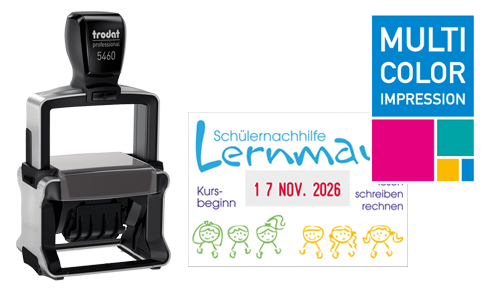 Multicolor-Datumstempel