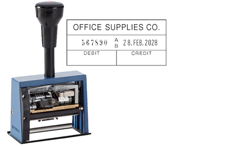 Numeroteur mit Datum und Text