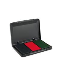 9051 Vintage Stempelkissen mit Farbkombi GRAU/ROT/HELLGRÜN  GRAU/HELLGRÜN/R