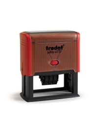 Trodat Printy 4731 Datumstempel m. Text 70x30 mm ROT BLAU