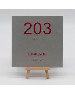 Braille Orientierungsschild 203 Einkauf  