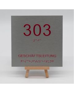 Braille Orientierungsschild 303 Geschäftsleitung  