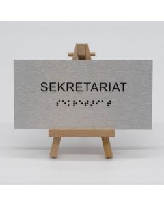 Braille Türschild Sekretariat  