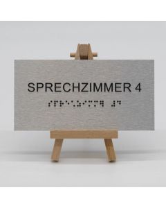 Braille Türschild Sprechzimmer 4  