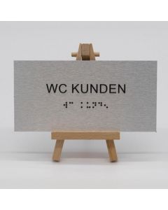 Braille Türschild WC Kunden  