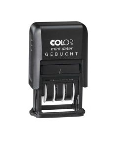 Colop Mini Dater S160/L3 mit Datum rot und Wortabdruck GEBUCHT  ZWEIFARBIG