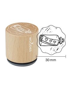 Colop WOODIES Stempel Herzflaschenpost  