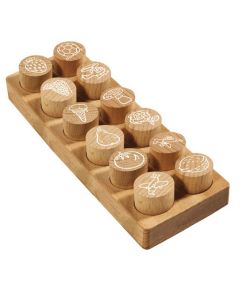 Colop WOODIES Mix Set mit 12 Holzstempeln  