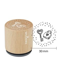 Colop WOODIES Stempel Schloss mit Schlüssel  