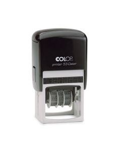 Colop Printer 53 zweifarbiger Datumstempel mit Text 45x30 mm  ZWEIFARBIG