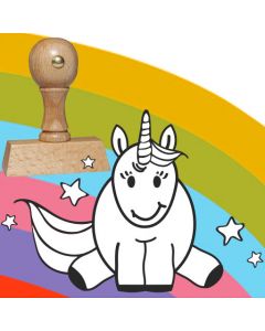 EINHORN Stempel zum Ausmalen  