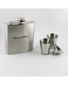 Flachmann Set mit Gravur 4-teilig  