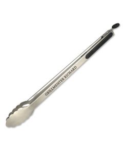 Grillzange mit Gravur SILBER 