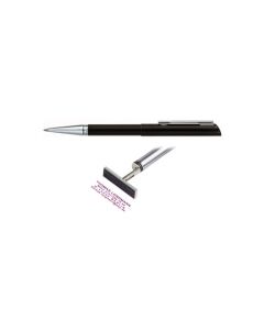 Heri Diagonal 3021 Stempelkugelschreiber 34x8 mm Schwarz Silber  VIOLETT