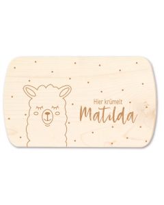 Frühstücksbrett Ahorn 14x24 cm mit großer Gravur  