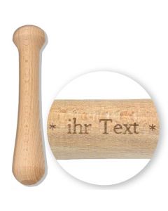 Holzstößel aus Buche mit Gravur  