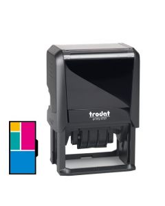 Trodat Printy 4727 Mehrfarbiger Stempel mit Datum  SCHWARZ 
