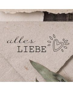 Holzstempel alles Liebe  