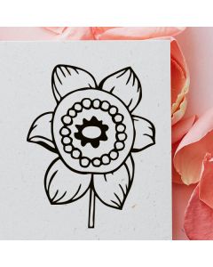 Holzstempel mit Motiv Blume 2  
