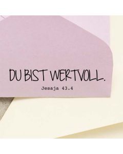 Motivstempel mit Spruch: Du bist wertvoll.  