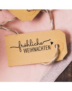 Weihnachtsstempel 01 mit Text Fröhliche Weihnachten Anwendungssbeispiel