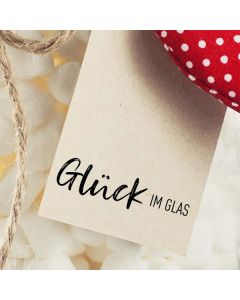 Holzstempel Motiv Glück im Glas  