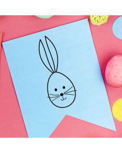 Osterstempel 14 Holz Motiv Hase Langohr  