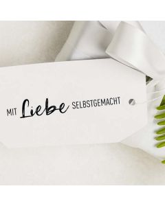 Holzstempel Abdruck: Mit Liebe selbstgemacht  