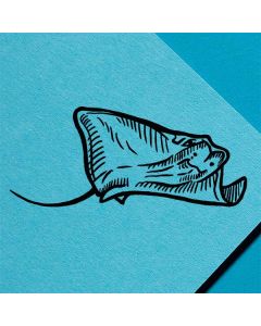 Holzstempel mit Motiv Rochen  