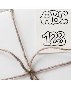 Holz Motivstempel mit ABC 123  