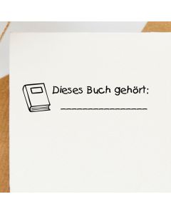 Holz Schulstempel Text Dieses Buch gehört ...  
