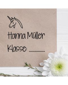 Holz Schulstempel für Mädchen – Motiv individuell gestaltbar  