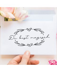 Holzstempel Motiv Du bist magisch  