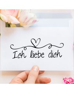 Holzstempel Ich liebe dich  