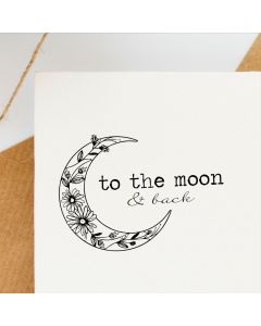 Motivstempel to the moon  back  