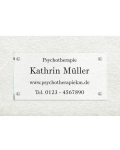 Praxisschild Acryl 400 x 200 mm  