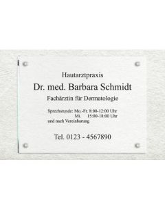 Praxisschild Acryl 400 x 300 mm  