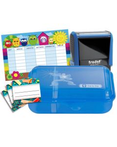 Schulbox Roboter mit Trodat Printy 4912 blau  BLAU