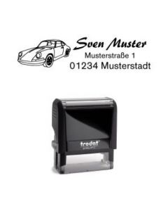 Trodat Printy individueller Schulstempel Nr. 10 Oldtimer SCHWARZ BLAU