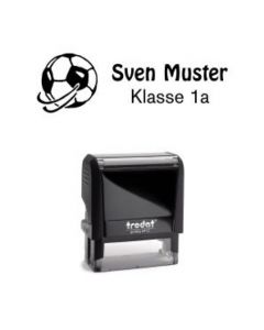 Trodat Printy individueller Schulstempel Nr. 17 Fußball SCHWARZ BLAU