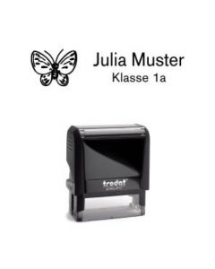 Trodat Printy individueller Schulstempel Nr. 19 Schmetterling SCHWARZ BLAU