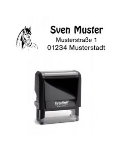 Trodat Printy individueller Schulstempel Nr. 1 Pony SCHWARZ BLAU