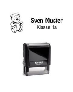 Trodat Printy individueller Schulstempel Nr. 26 Bär SCHWARZ BLAU