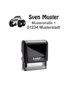 Trodat Printy individueller Schulstempel Nr. 6 großes Auto SCHWARZ BLAU