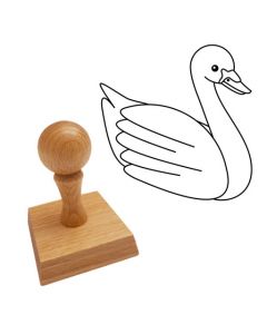 Ausmalstempel Schwan 60 x 60 mm  