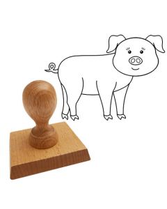 Ausmalstempel Schwein 85 x 65 mm  