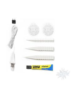 Herrnhuter Stern weiss ca. 13 cm Bastlerstern - LED  