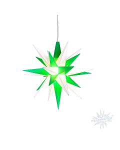 Herrnhuter Stern A1e grün-weiß ca. 13 cm - LED