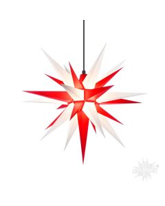 Herrnhuter Stern weiss-rot ca. 68 cm  